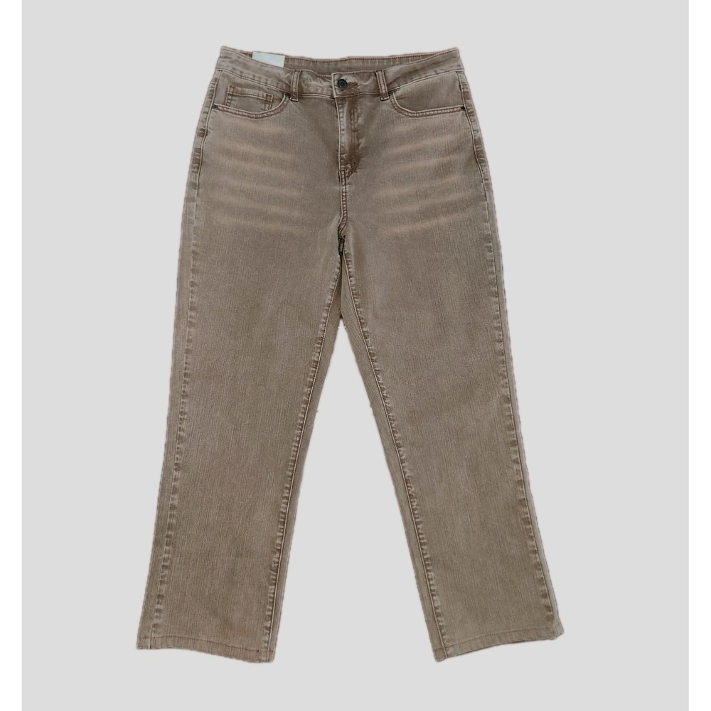 Grace And Lace Mel's Fave Brown Jeans Size 10 Not Distressed Cropped